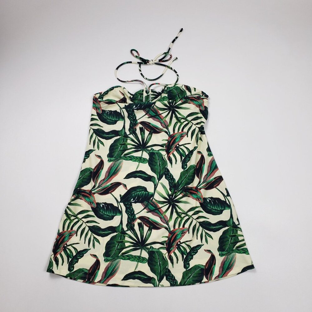 Andie Swim The Waikiki Dress Ivory Palm Tropical Print Summer Dress - Pick Size - Picture 14 of 16
